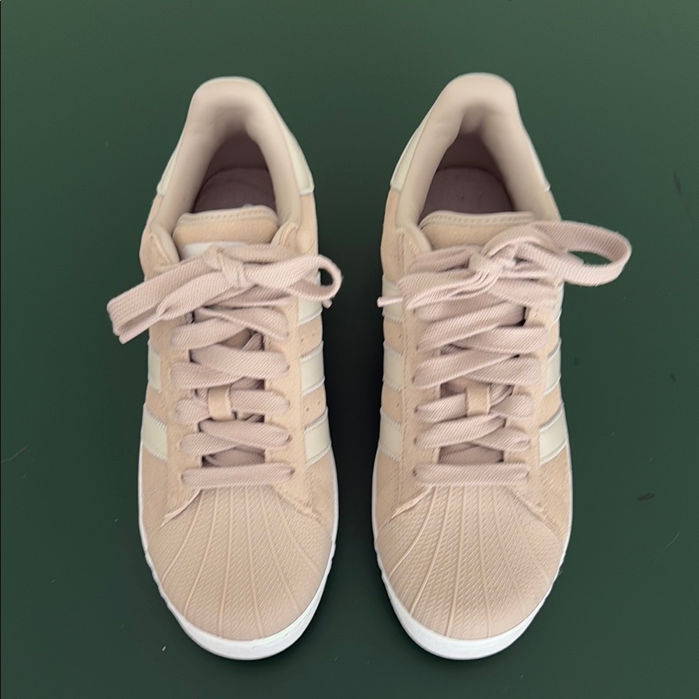 Adidas Tan Sneakers Classic Shell Toe Design Superstar XLG size unisex 9